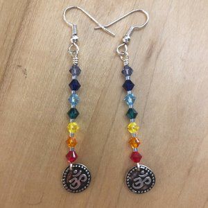 Rainbow Om Earrings